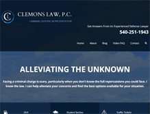 Tablet Screenshot of clemonslawpc.com